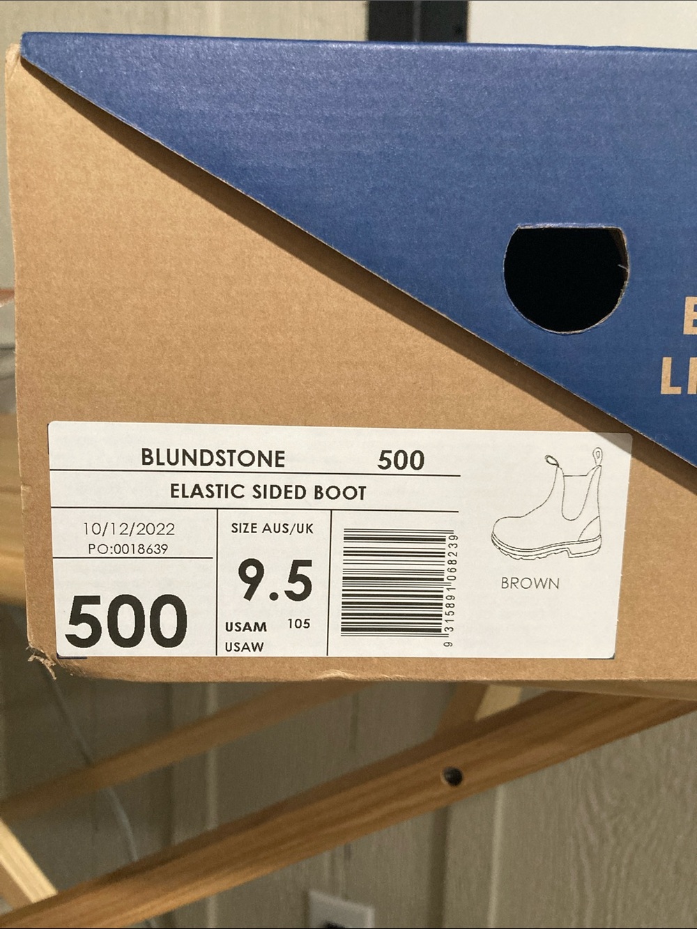 Blundstone 500 Brown Pull-Tab Chelsea Boots - Picture 3 of 6